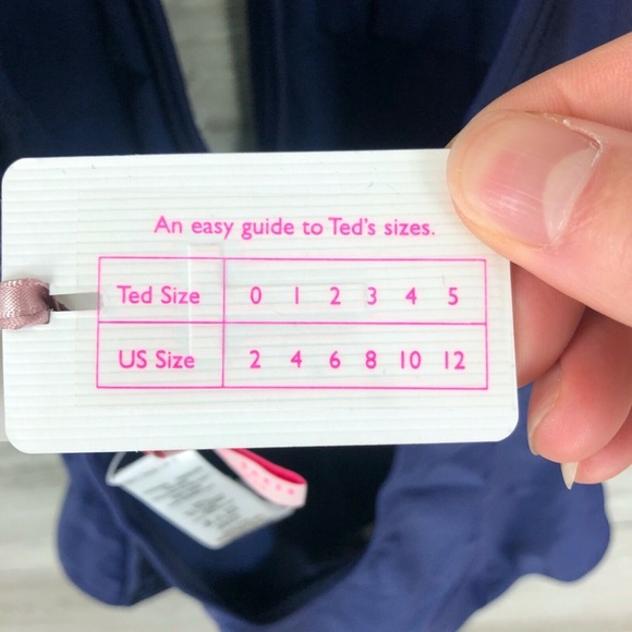 TED BAKER NWT $149 HALTER PIKAA ONE PIECE SWIMSUIT NAVY SIZE 10 US - Picture 12 of 12